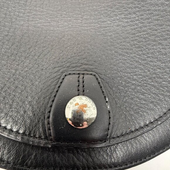 Rag & Bone Black Leather Crossbody Mini Flight Saddle Bag Small Purse - Picture 8 of 11